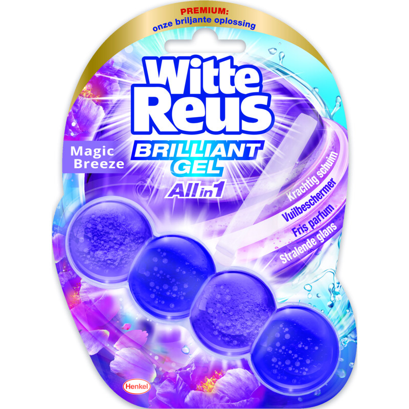 Een afbeelding van Witte Reus Toiletblok brilliant gel magic breeze