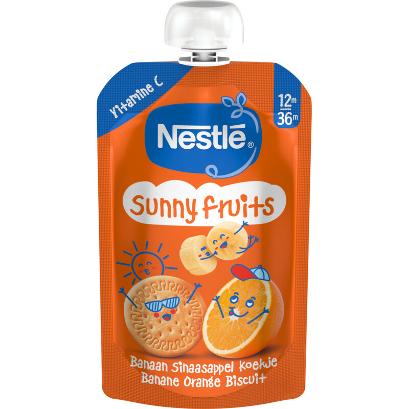 Een afbeelding van Nestlé Sunny fruits knijpfruit 12m+