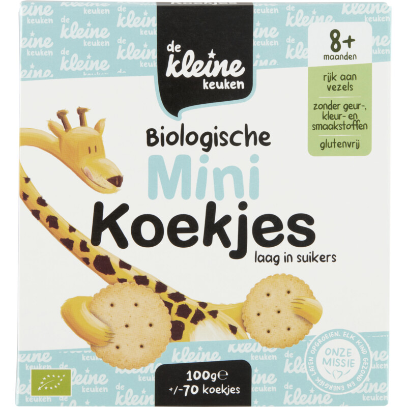 Een afbeelding van De Kleine Keuken Biologische mini koekjes 8m+