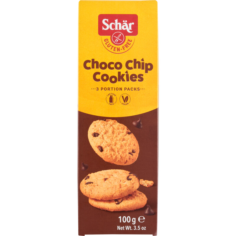 Een afbeelding van Schär Choco chip cookies glutenvrij