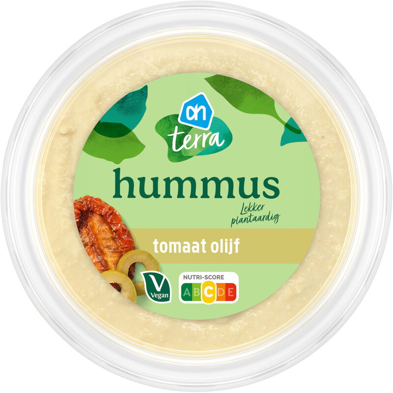 Een afbeelding van AH Terra Plantaardige hummus tomaat olijf