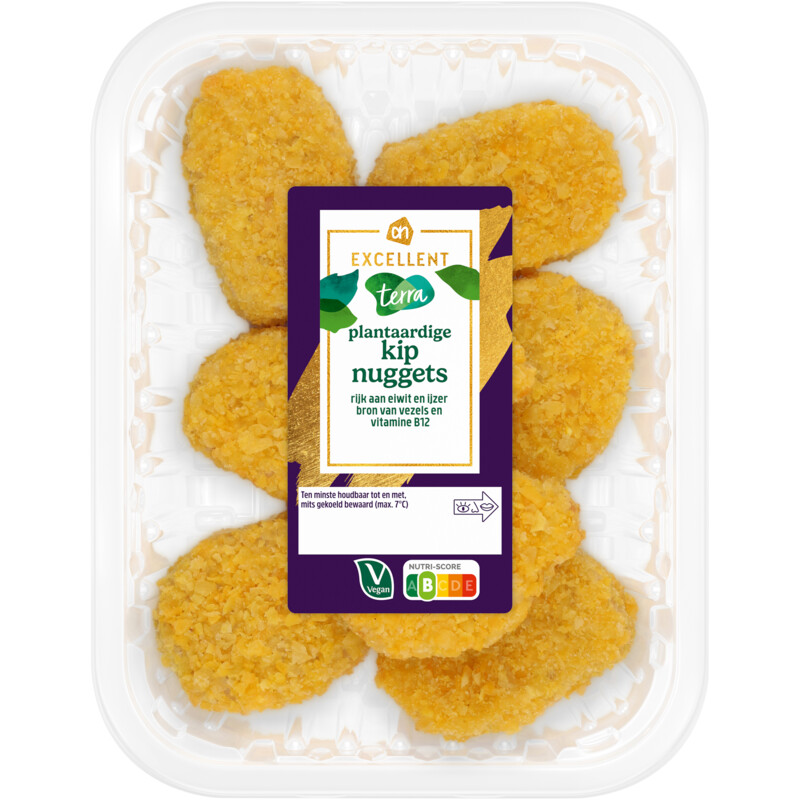 Een afbeelding van AH Excellent Terra plantaardige kipnuggets