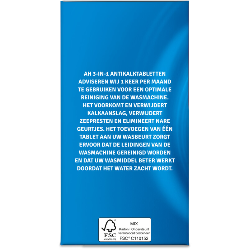 Een afbeelding van AH Antikalk tabletten 3 in 1