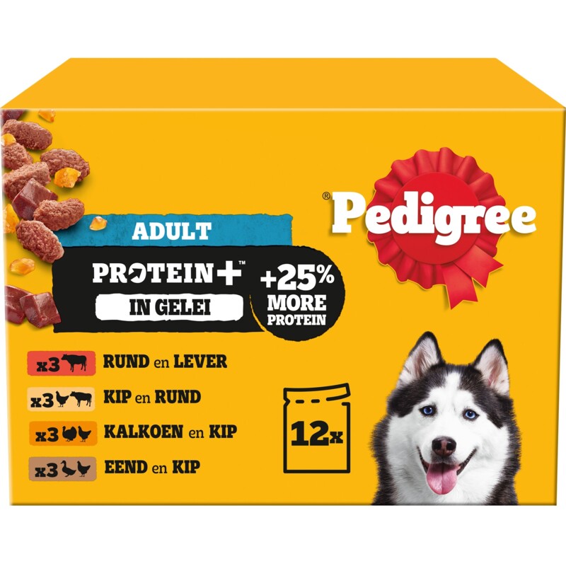 Een afbeelding van Pedigree Adult protein+ selectie in gelei