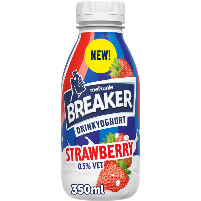 Een afbeelding van Melkunie Breaker drinkyoghurt strawberry