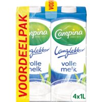 Een afbeelding van Campina Langlekker volle melk voordeel 4-pack