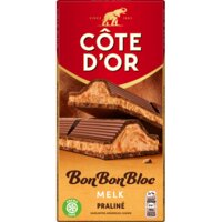 Een afbeelding van Côte d'Or BonBonBloc chocoladereep praliné melk