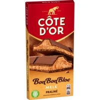 Een afbeelding van Côte d'Or BonBonBloc chocoladereep praliné melk