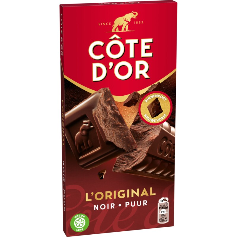 Een afbeelding van Côte d'Or Chocoladereep puur