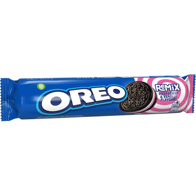 Een afbeelding van Oreo Double remix raspberry & vanilla