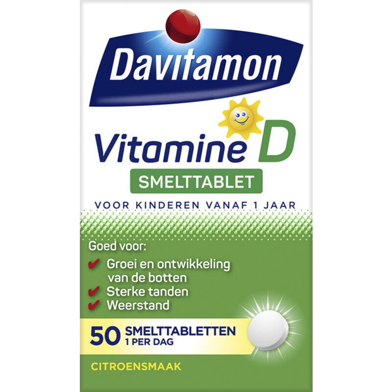 Een afbeelding van Davitamon Vitamine D smelttabletten vanaf 1 jaar