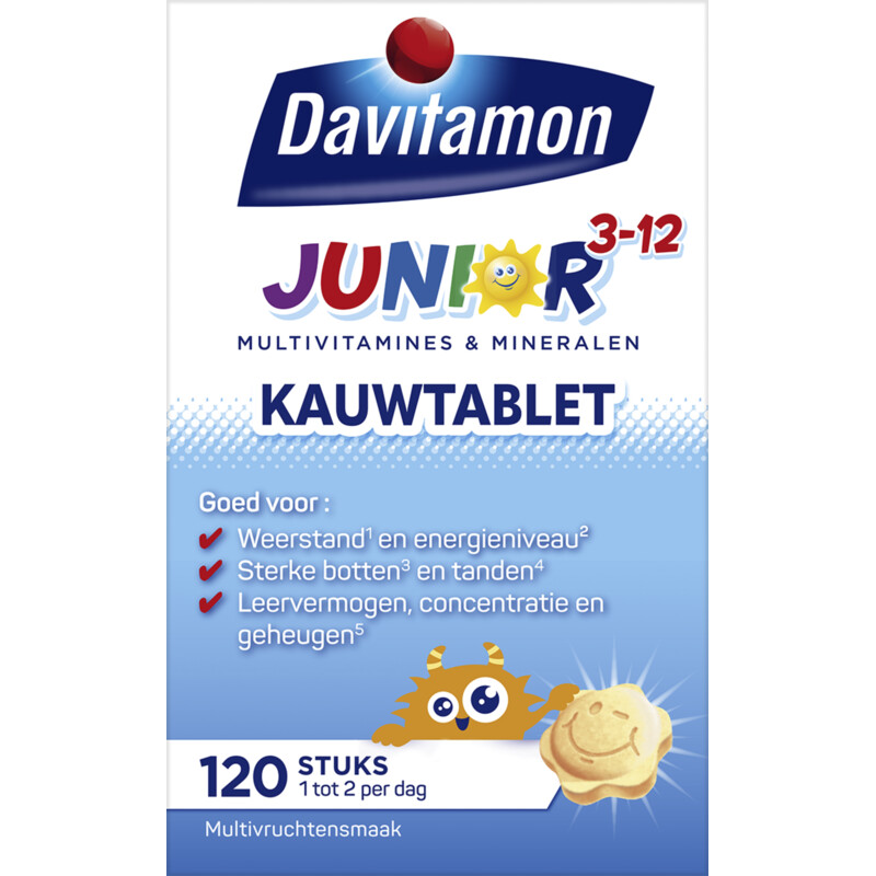 Davitamon Junior kauwvitamines 3-12 jaar