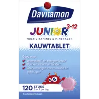 Davitamon Junior multivitamines framboos 3-12 jaar