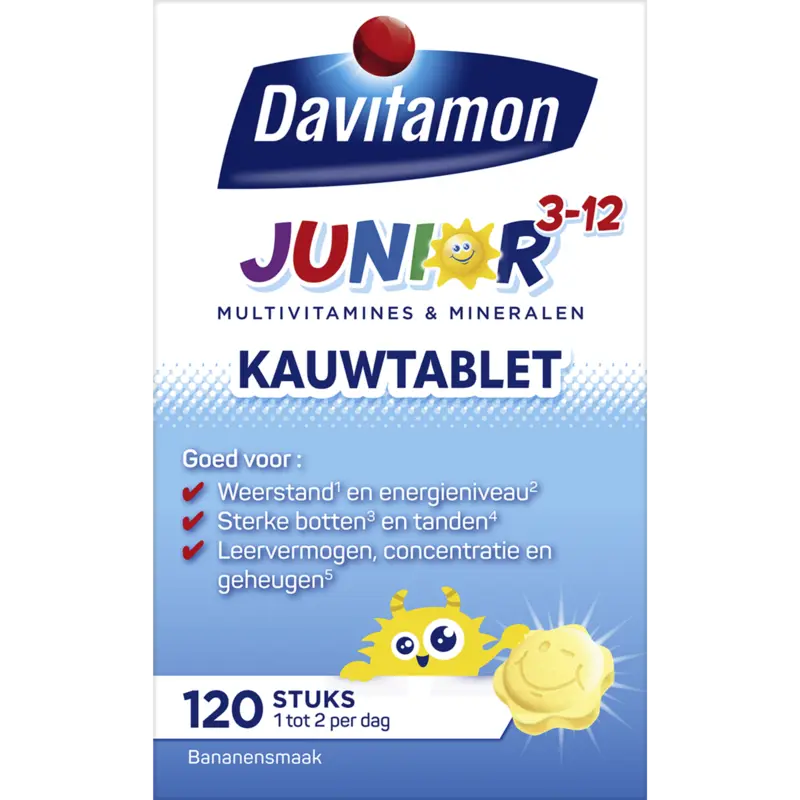 Junior kauwtabletten banaan 3-12 jaar