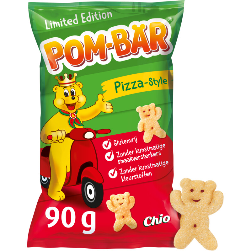 Een afbeelding van Chio Pom-bär pizza