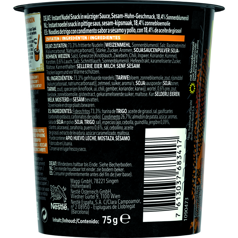 Een afbeelding van Maggi Saucy noodles sesame chicken