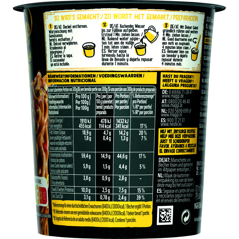 Een afbeelding van Maggi Saucy noodles Asia