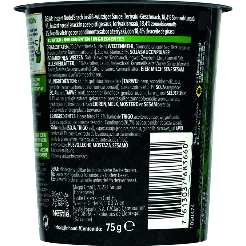 Een afbeelding van Maggi Saucy noodles teriyaki