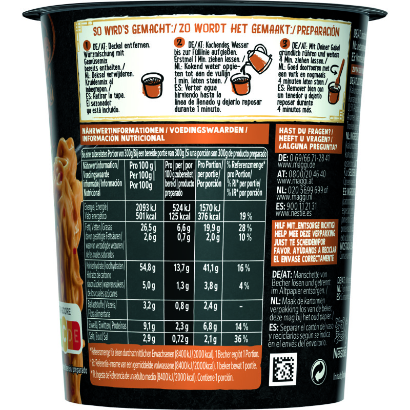 Een afbeelding van Maggi Saucy noodles peanut