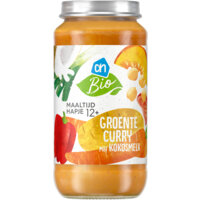 Een afbeelding van AH Biologisch Maaltijdhapje groentecurry kokosmelk 12+