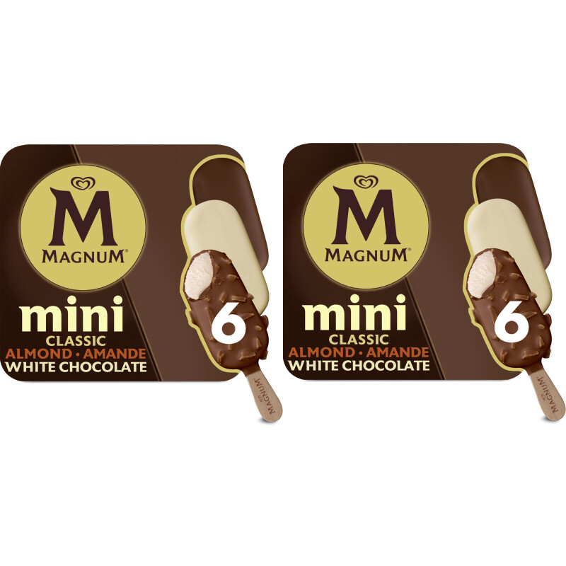 Een afbeelding van Magnum Mini Classic Almond White 2-pack