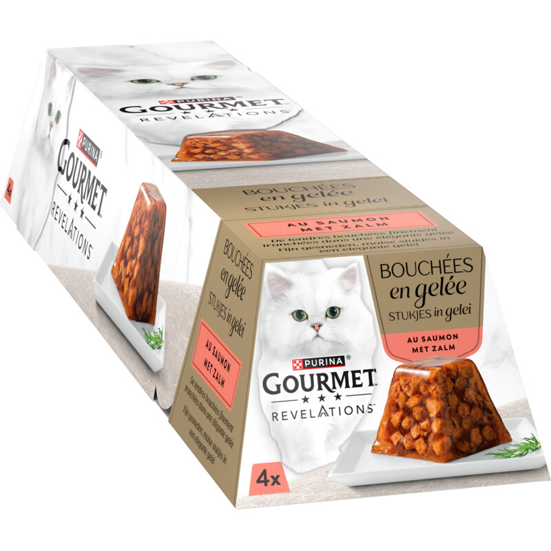 Een afbeelding van Gourmet Revelations stukjes in gelei met zalm