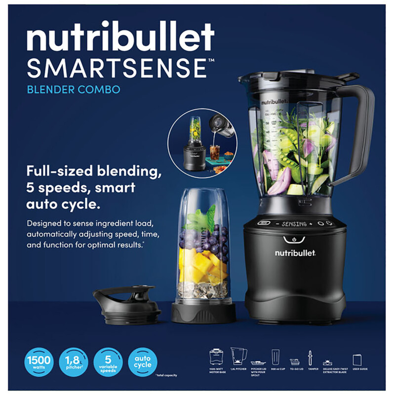 Een afbeelding van nutribullet Blender 1500 smart sense combo
