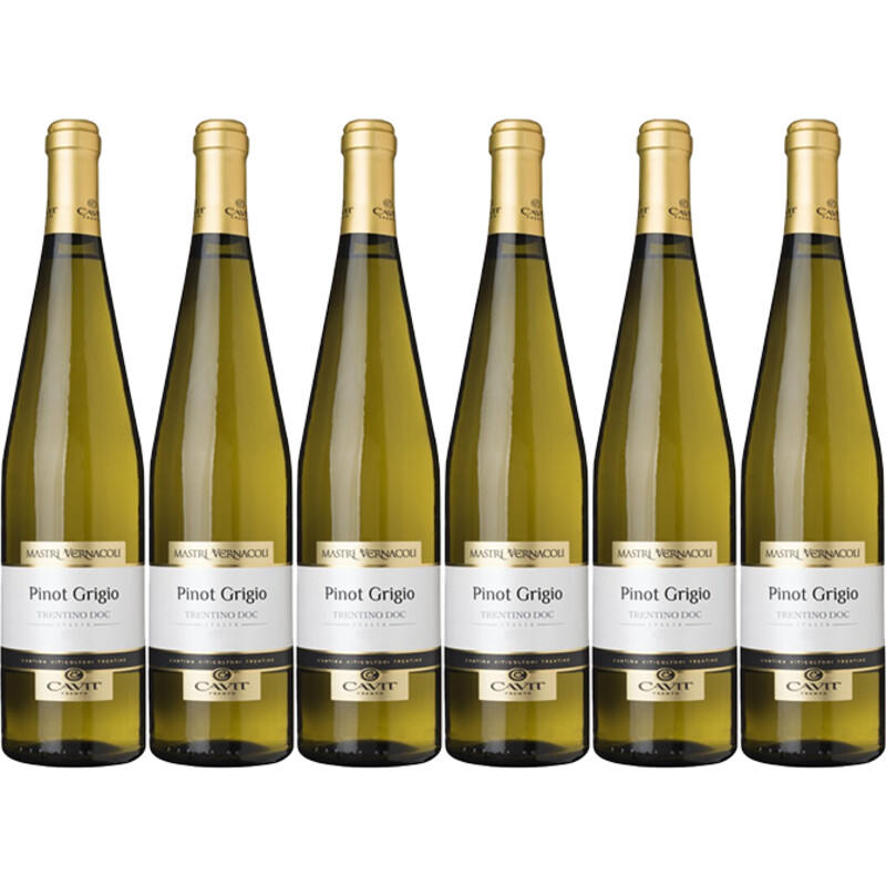 Een afbeelding van Mastri Vernacoli Pinot grigio 6 flessen