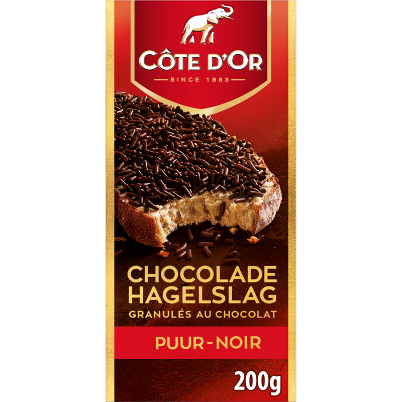 Een afbeelding van Côte d'Or Chocolade hagelslag puur