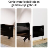 Een afbeelding van Hombli Glass panel heater - 2000W - zwart