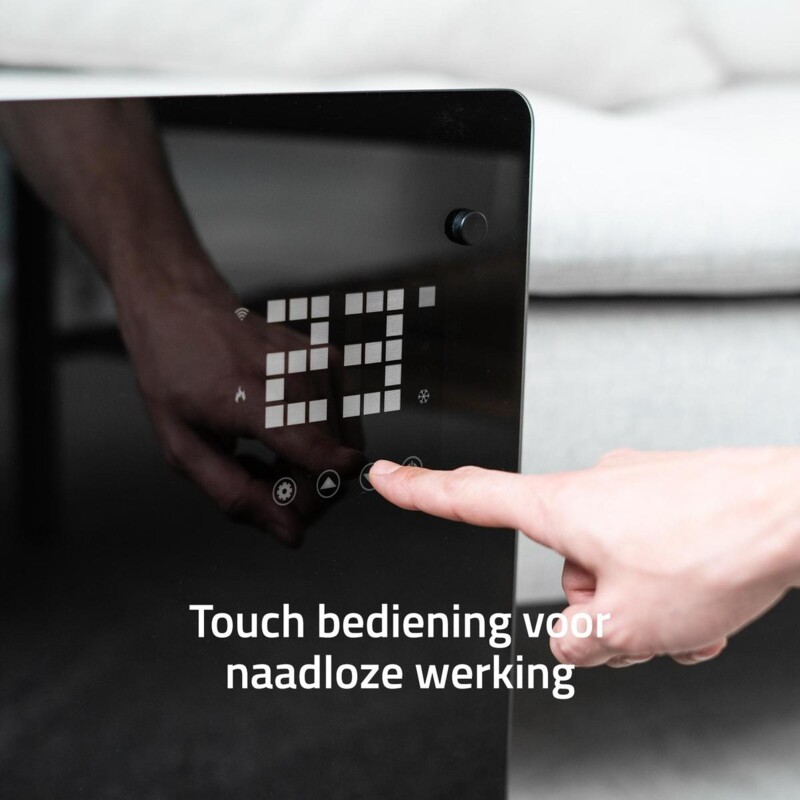 Een afbeelding van Hombli Glass panel heater - 2000W - zwart