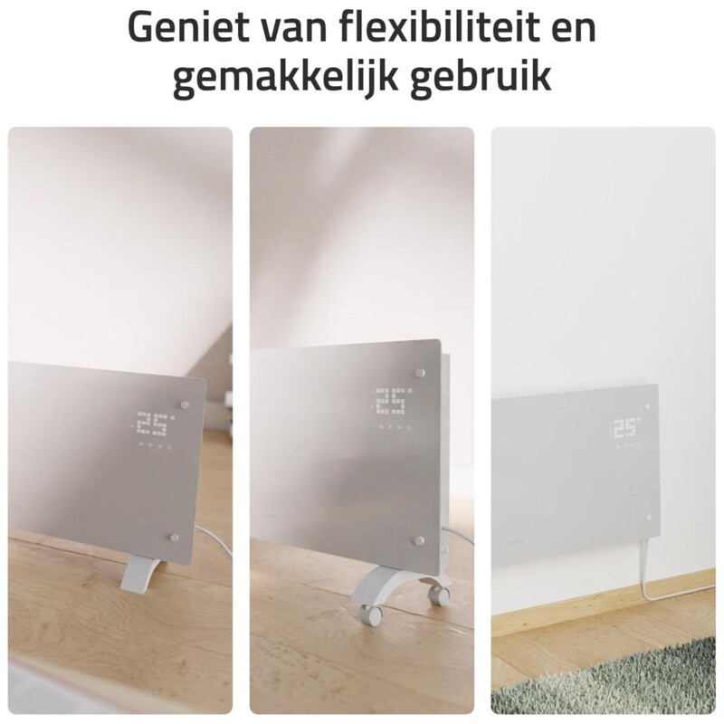 Een afbeelding van Hombli Glass panel heater - 2000W - wit