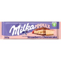 Een afbeelding van Milka Mmmax chocoladereep aardbei cheesecake