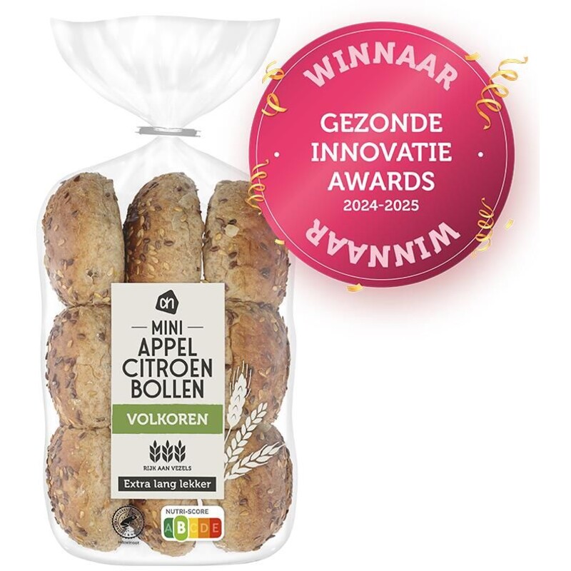 Een afbeelding van AH Mini appel citroen bollen volkoren