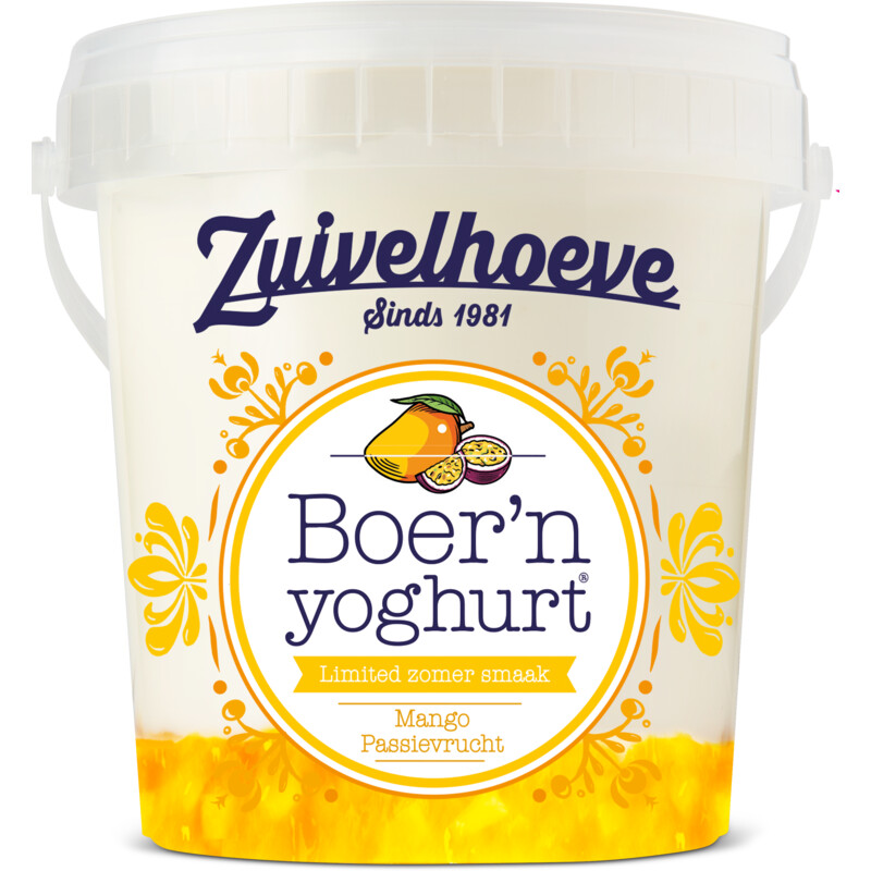 Een afbeelding van Zuivelhoeve Boer'n yoghurt mango passievrucht