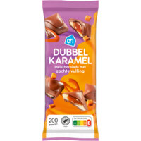 Een afbeelding van AH Reep melkchocolade dubbel karamel