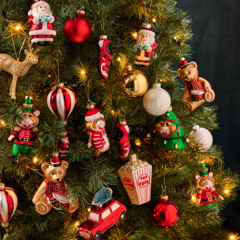 Een afbeelding van Decoris Glazen ballen goud 6cm