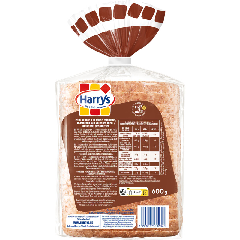 Een afbeelding van Harrys American sandwich natuur sneden bel