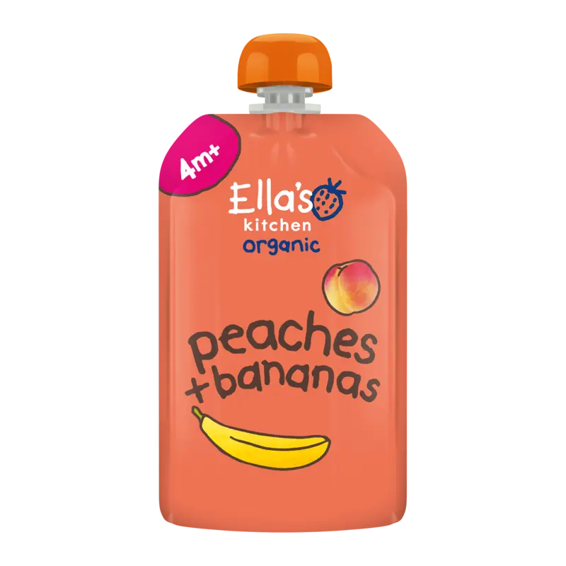 Perziken + bananen 4+ biologisch