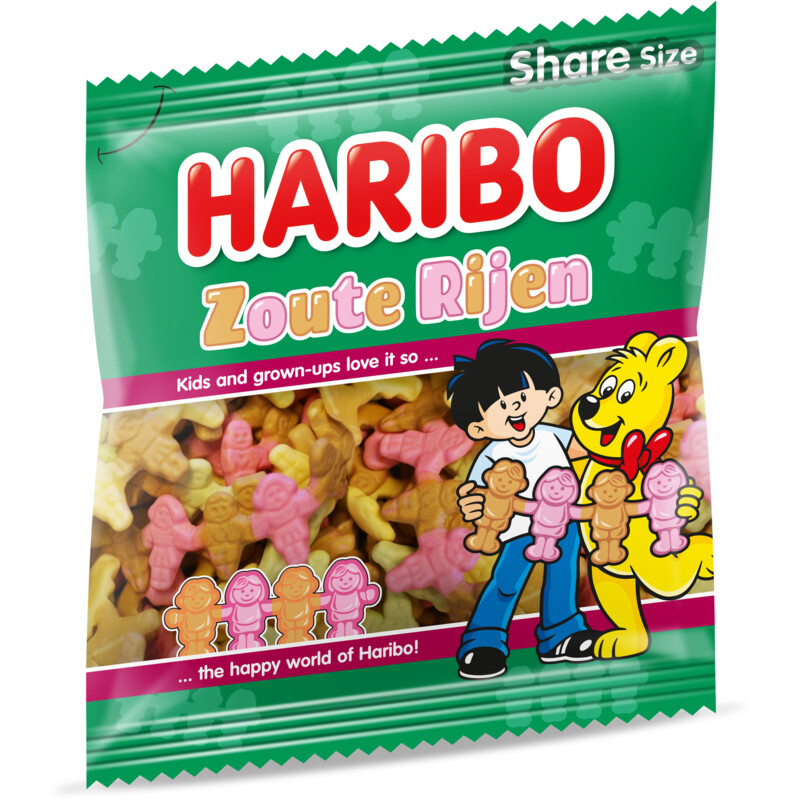 Een afbeelding van Haribo Zoute rijen