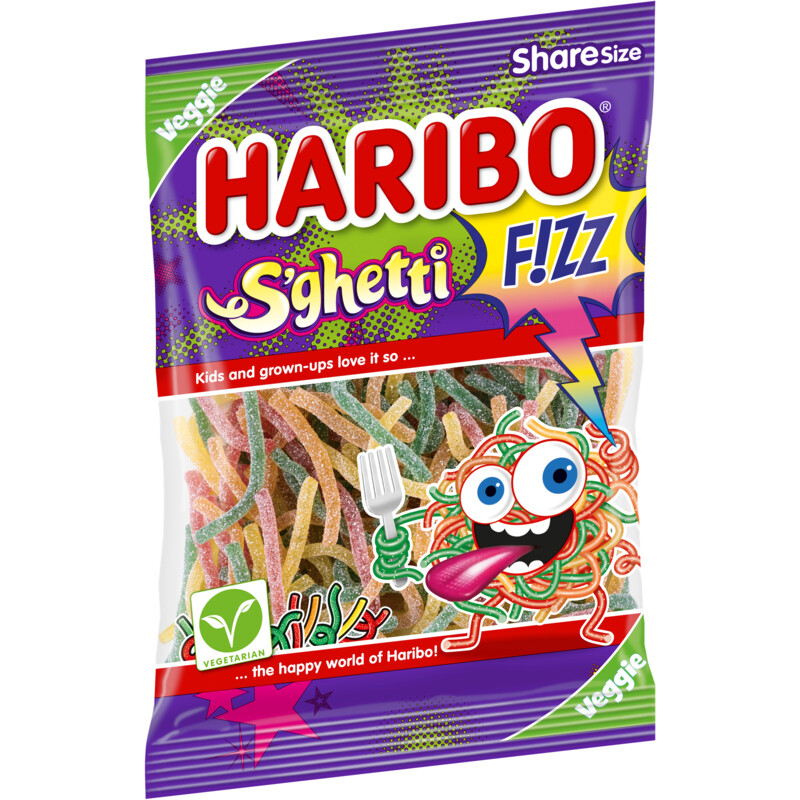Een afbeelding van Haribo S'ghetti f!zz