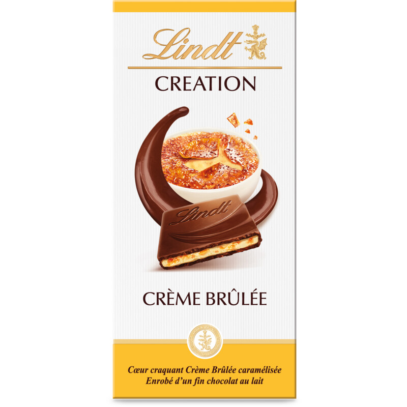 Een afbeelding van Lindt Creation crème brûlée melkchocolade