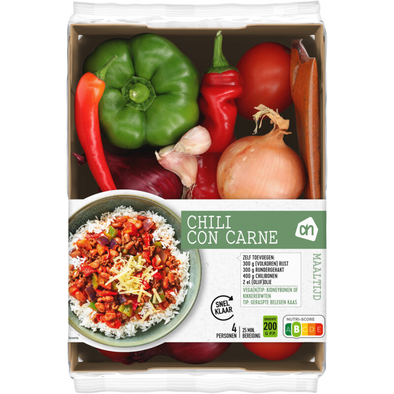 Een afbeelding van AH Chili con carne verspakket