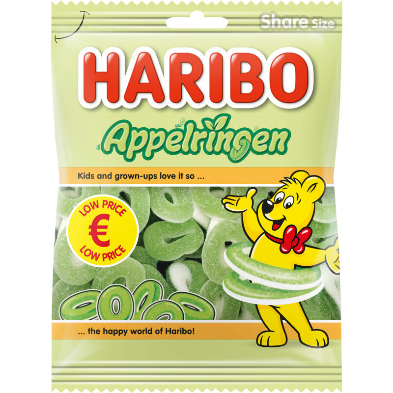 Een afbeelding van Haribo Appelringen zuur