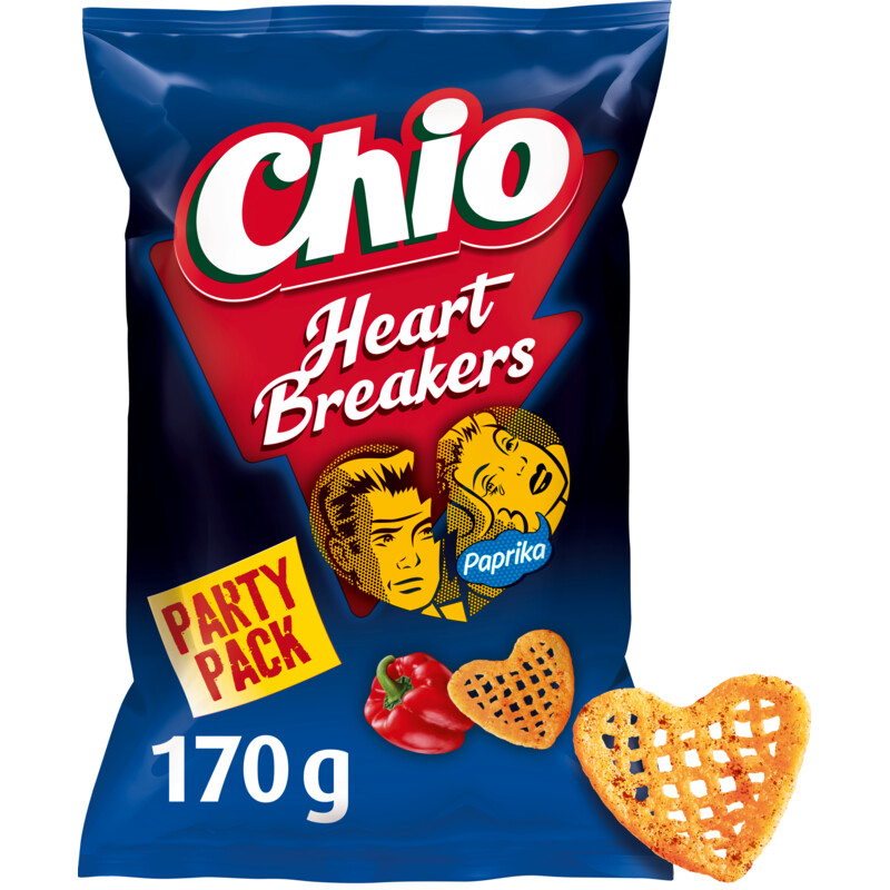Een afbeelding van Chio Heartbreakers Paprika Partypack