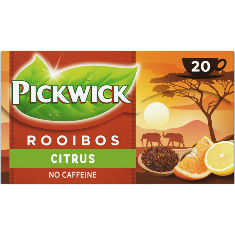 Een afbeelding van Pickwick Citrus rooibos thee
