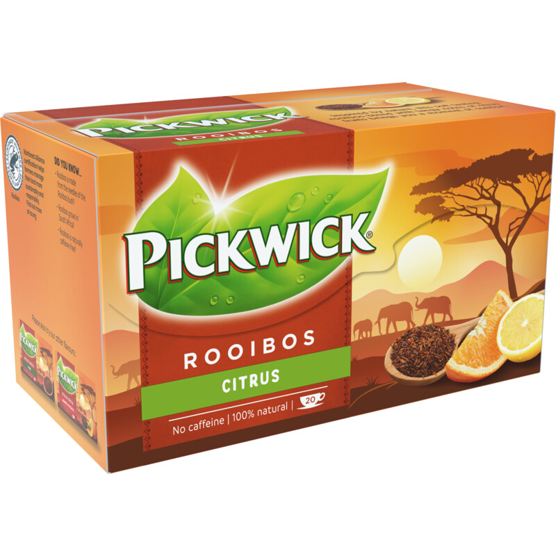 Een afbeelding van Pickwick Citrus rooibos thee