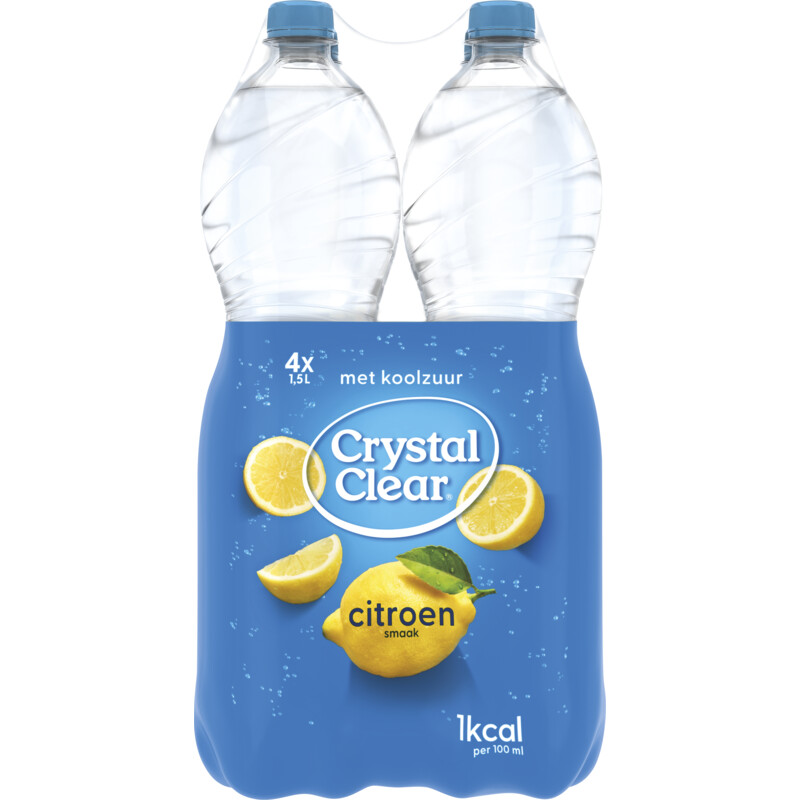 Een afbeelding van Crystal Clear Sparkling lemon 4-pack
