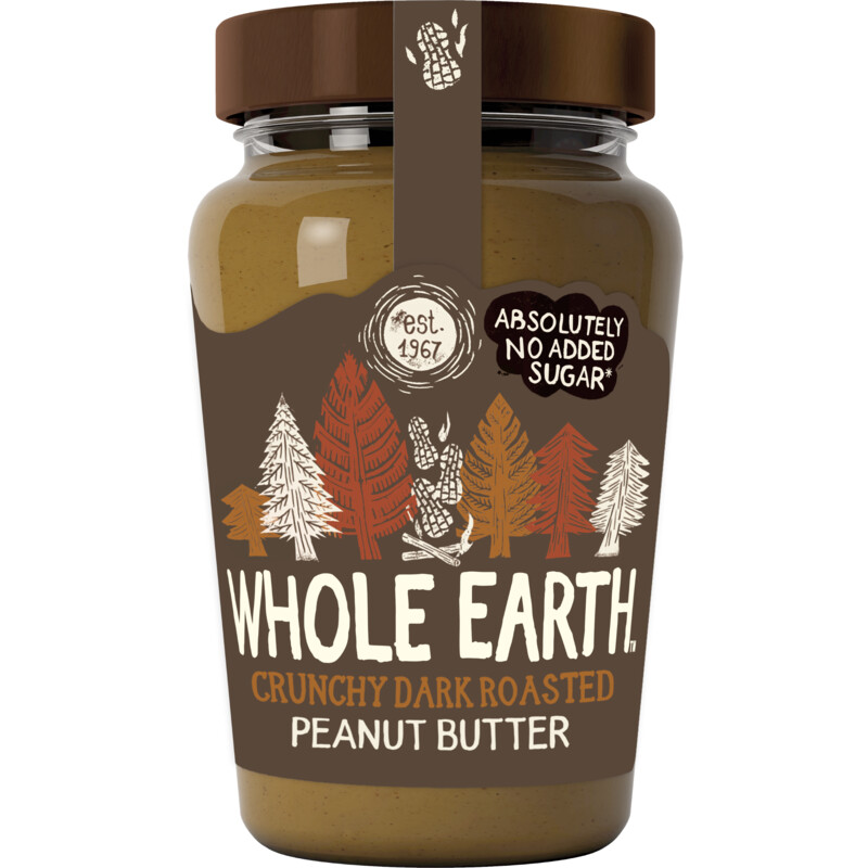 Een afbeelding van Whole earth Dark roasted crunchy peanut butter