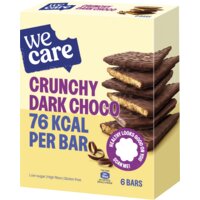 Een afbeelding van Wecare Bars crunchy dark choco low sugar